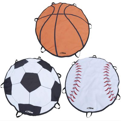 Sportime Sport Parachutes with 6 Handles, 5 Feet, Assorted, Set of 3