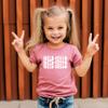 Olive Loves Apple Wild Child Wavy Retro Shirts for Baby and Toddler Boys and Girls White on Mauve Shirt 12 Months view 2