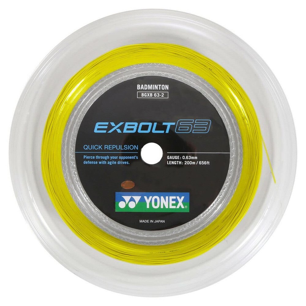 YONEX BG Exbolt 63 Badminton String Reel (White)