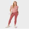 32 Degrees Womens High Waist Yoga Pants with Pockets | Workout Athletic Leggings, Soft Cranberry, Medium view 2