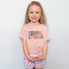 Olive Loves Apple Choose Kindness Colorful Retro Shirt for Baby Toddler and Kids for Girls White on Peach Shirt Youth Small view 2