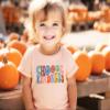 Olive Loves Apple Choose Kindness Colorful Retro Shirt for Baby Toddler and Kids for Girls White on Peach Shirt 12 Months view 4