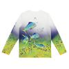 Guy Harvey Boy's Long Sleeve Performance Shirt with 30+ UPF Sun Protection, Bright White/Four Mahis, XX-Large view 2