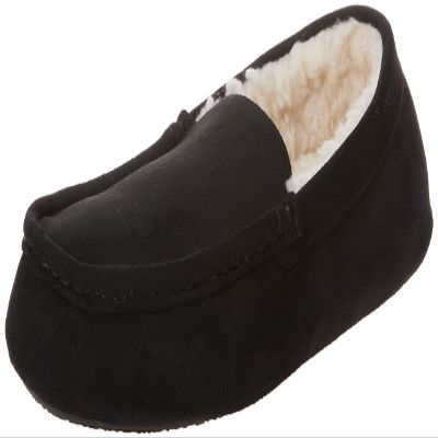 Amazon Essentials Men's Moccasin Slipper, Black Microsuede, 12