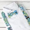 Spring Notion Boys' Cotton Floral Suspenders and Bow Tie Set For Kids Toddlers Infants, 31-Blue Large view 2