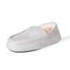 Amazon Essentials Men's Memory Foam Moccasin Slippers, Grey Microsuede, 9