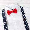 Spring Notion Men's Cotton Floral Suspenders and Bow Tie Set for Groomsmen Wedding Parties, Stars 42 Inch view 2