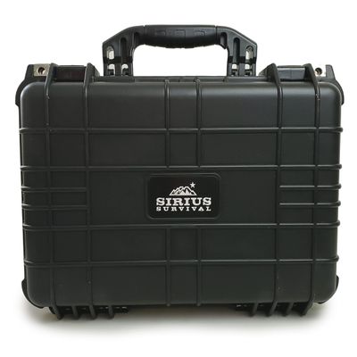 Sirius Gear & Equipment Hard Case with Foam - 16 x 13 x 6.87 - IP67 Waterproof & Dustproof, Extremely Durable & Shock Proof (Black)