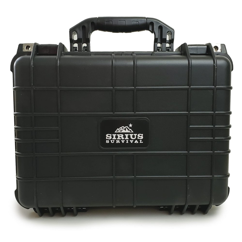 Sirius Gear & Equipment Hard Case with Foam - 16 x 13 x 6.87 - IP67 Waterproof & Dustproof, Extremely Durable & Shock Proof (Black)