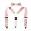 Spring Notion Boys' Cotton Floral Suspenders and Bow Tie Set For Kids Toddlers Infants, 13-Blush Pink Large view 1