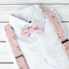 Spring Notion Boys' Cotton Floral Suspenders and Bow Tie Set For Kids Toddlers Infants, 13-Blush Pink Large view 2