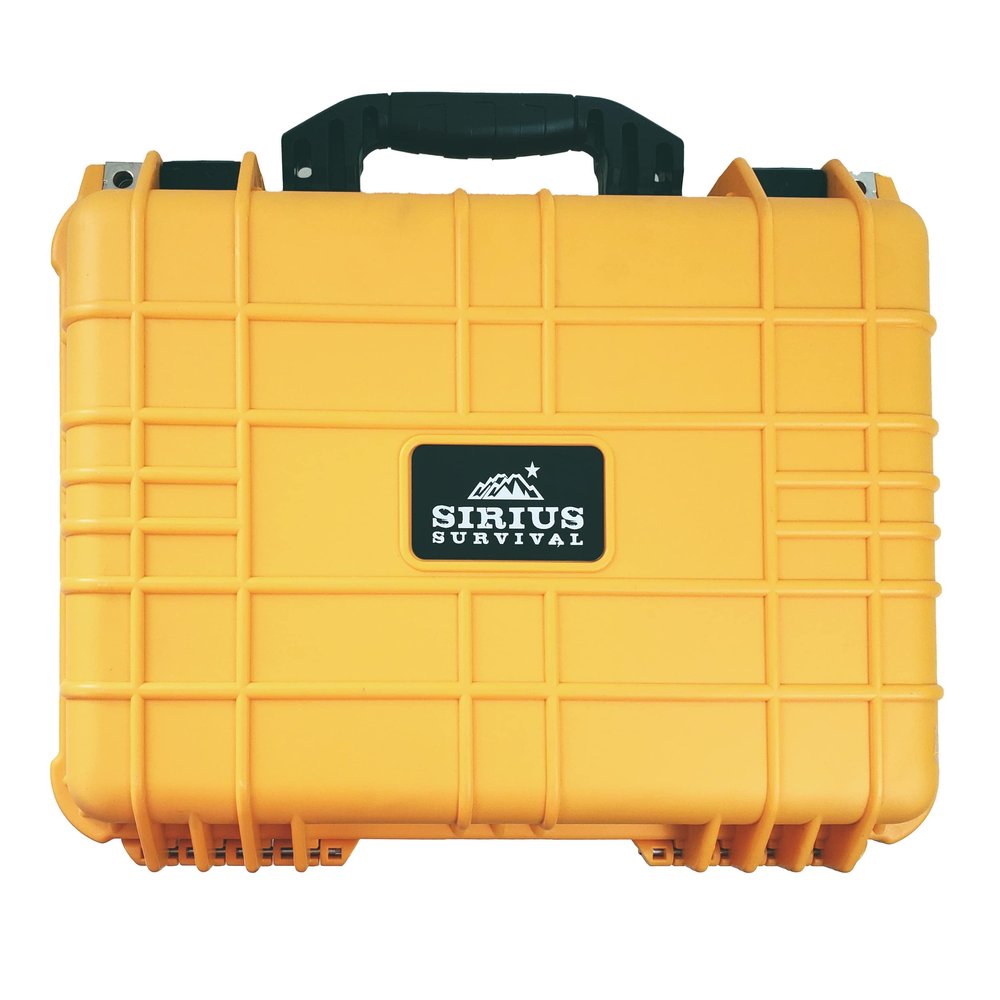 Sirius Gear & Equipment Hard Case with Foam - 16 x 13 x 6.87 - IP67 Waterproof & Dustproof, Extremely Durable & Shock Proof (Yellow)