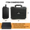 Sirius Gear & Equipment Hard Case with Foam - 16 x 13 x 6.87 - IP67 Waterproof & Dustproof, Extremely Durable & Shock Proof (Yellow) view 3