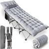 ZONETECH Outdoor Camping Travel Cot and Cot Pad - Foldable Classic Grey Quality Lightweight Portable Heavy Duty Adult & Kids Travel with Large Pocket and Cushion Perfect for Hiking, Camping (1-Pack) view 1