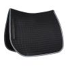 HORZE Adepto Quilted Quick-Dry Dressage Saddle Pad for Horses with Two-Tone Trim - Black - Pony view 1