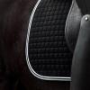 HORZE Adepto Quilted Quick-Dry Dressage Saddle Pad for Horses with Two-Tone Trim - Black - Pony view 3