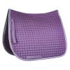 HORZE Adepto Quilted Quick-Dry Dressage Saddle Pad for Horses with Two-Tone Trim - Blackcurrant Purple - Horse view 1