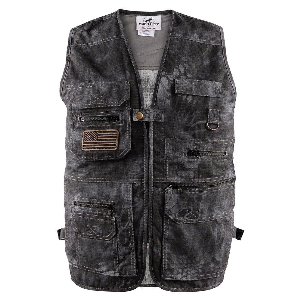 Mooselander Adult Conceal & Carry Tactical Vest, Strong & Durable V-Neck Vest in Kryptek Typhon Camo Print, XXX-Large
