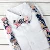 Spring Notion Boys' Cotton Floral Suspenders and Bow Tie Set For Kids Toddlers Infants, 52-Quartz Medium view 2