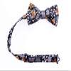 Spring Notion Men's Cotton Floral Suspenders and Bow Tie Set for Groomsmen Wedding Parties, 41-Black/Mustard 42 Inch view 3