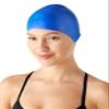Amazon Basics Silicone Swim Cap, 1 Pack, Blue view 1