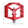 HT Components, ME03 EVO+, Platform Pedals, Body: Aluminum, Spindle: Cr-Mo, 9/16'', Red, Pair view 2