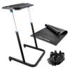Alpcour Multipurpose 36"x78" Bike Trainer Mat  with Portable Multi-Tasking Bike Trainer Fitness Desk  with 4-Tier Riser Block for Front Wheel with Anti-Skid Design view 1