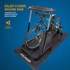 Alpcour Multipurpose 36"x78" Bike Trainer Mat  with Portable Multi-Tasking Bike Trainer Fitness Desk  with 4-Tier Riser Block for Front Wheel with Anti-Skid Design view 4
