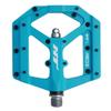 HT Components, ME03 EVO+, Platform Pedals, Body: Aluminum, Spindle: Cr-Mo, 9/16'', Blue, Pair view 1