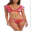 AMAVI Women's Ruffled Bikini Swimsuit Top view 1
