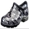 Sloggers Original Waterproof Rain and Garden Shoe for Women Outdoor Slip-On Garden Clog - Made in The USA with Premium Comfort Insole and Arch Support - Paw Print Black/White, Size 9 view 1
