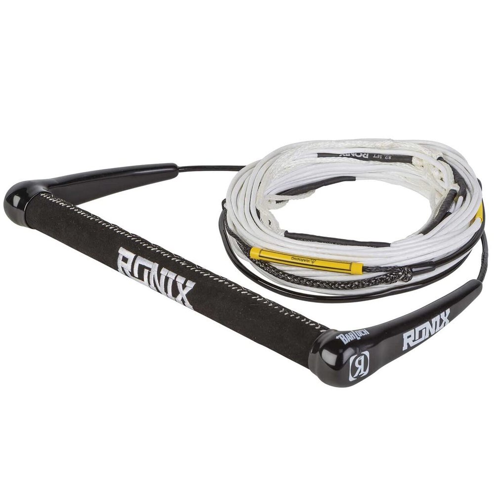 Ronix Combo 5.0 Hide Grip Wakeboard Handle, 1.15 in. Diameter w/ 80ft. R6 Rope, White