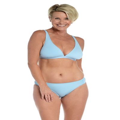 AMAVI Women's Triangle Bikini Swimsuit Top, Bicycle Blue, M