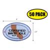 Certified Dirty Idle Vinyl Sticker Decal (4" x 2.5") | Peel & Stick | Funny, Humor, Gift, Political, Politics, America view 2