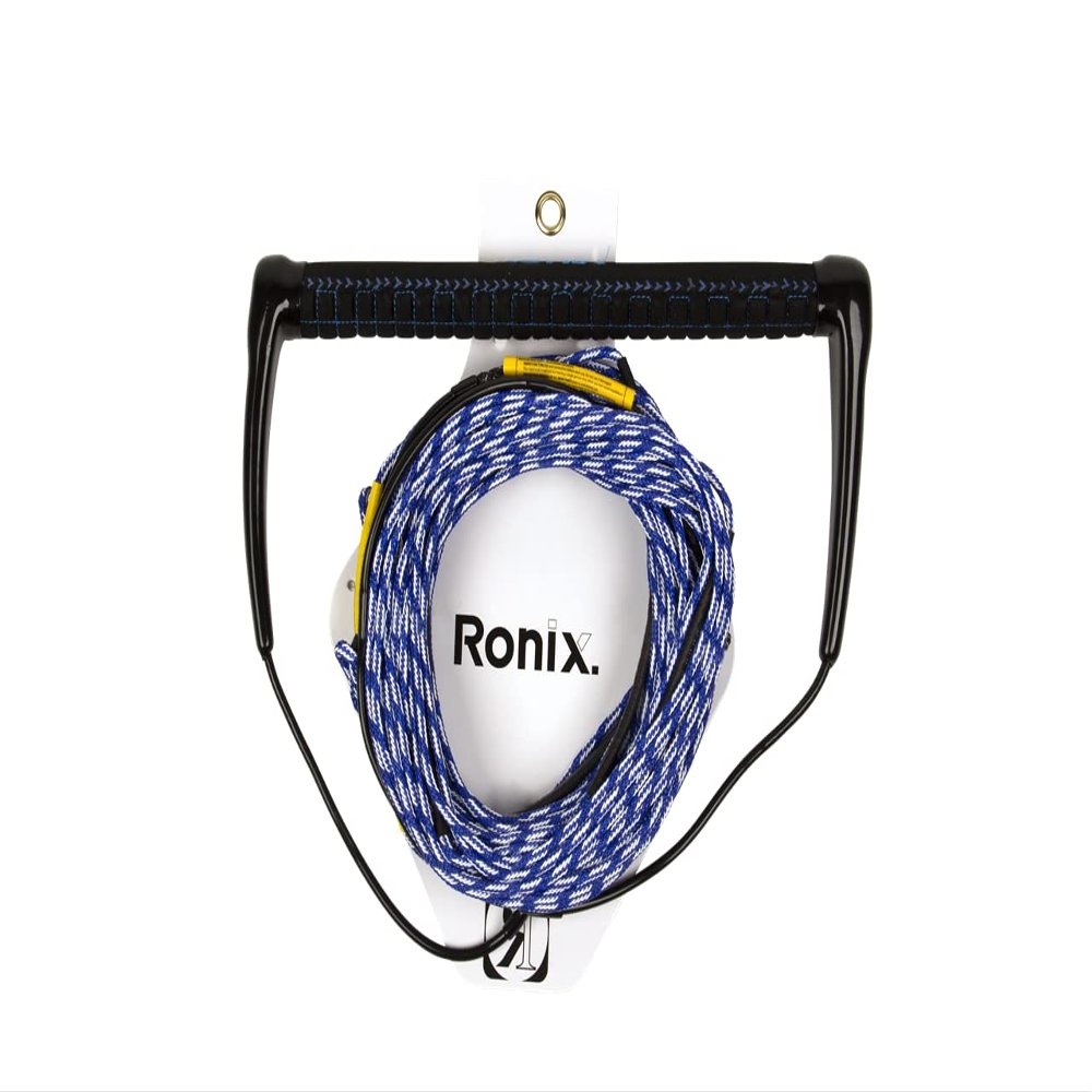 Ronix Combo 4.0 Hide Grip Wakeboard Handle, 1.15 in. Diameter w/75ft. 5-Sect. Solin Rope, Blue