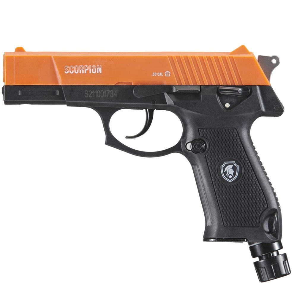 Lancer Tactical Scorpion 0.5 Caliber Non-Blowback Air Pistol - Less Lethal, Ideal for Home and Personal Defense, Police-Grade Pepper Ball Gun