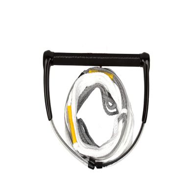 Ronix Combo 2.0, Hide Grip Wakeboard Handle, 1.15 in. Diameter w/65ft. 4, Sect. PE Rope, Grey/White