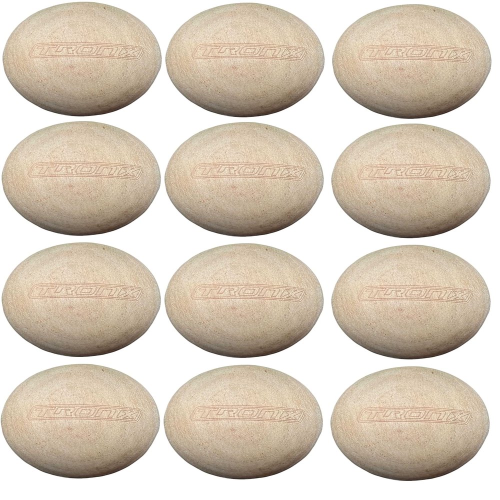 TronX Wood Stickhandling Training Hockey Balls 12-Pack | 2-Inch Diameter | Training Equipment for Floor Dribbling Skills, Dekes & Ball Handling Drills | Swedish Balls