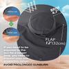 Camptrace Sun Hats for Women Men UPF 50+ UV Protection Wide Brim Hiking Fishing Hat with Neck Flap, Dark Grey view 3