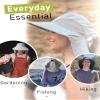 Camptrace Sun Hats for Women Men UPF 50+ UV Protection Wide Brim Hiking Fishing Hat with Neck Flap, Dark Grey view 4