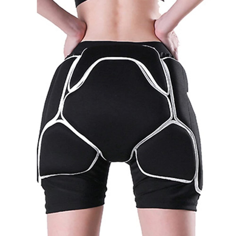 Q-FFL Hip Protection Pads, Hip Protector Padded Short Pants, Tailbone Hip 3D Protection Pads for Snowboard Ice Figure Skating (Size : Medium)