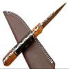 Custom handmade Damascus steel hunting knife view 2