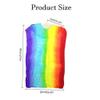Aumulen Women 1 Piece Hand-made Real Silk Long Belly Dance Fan Veils(Right Hand Only) (Vertical rainbow) view 2