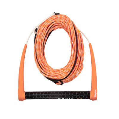 Ronix Women's Combo Hide Grip Wakeboard Handle, 1 in. Diameter w/70ft. 4-Sect. Rope, Peach/White