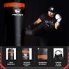 PROLAST Punching Bag for Experienced and Beginners, Boxing, MMA, Martial Arts, Muay Thai Training Equipment, Hanging, Filled, 3ft, 50 lbs, Rhino Logo, Black/Orange view 3