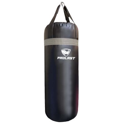 PROLAST Punching Bag for Experienced and Beginners, Boxing, MMA, Martial Arts, Muay Thai Training Equipment, Hanging, Filled, 3ft, 50 lbs, Rhino Logo, Black/Gray