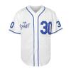 The Sandlot Benny Jersey The Jet Rodriguez Michael Squints Palledorous Alan Yeah-Yeah McClennan Movie Baseball Jersey (30 White Blue, XX-Large) view 2