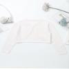 RUNQHUI Kids Girls Long Sleeve Knit Cardigan Sweater Bolero Shrug Flower Girls Dress Coat White 4 Years view 4