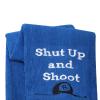 LEVLO Embroidered Billiards Snooker Towel Shut Up and Shoot Sports Towels for Billiard Pool Player Towels Gift (Shut Up and Shoot) view 1