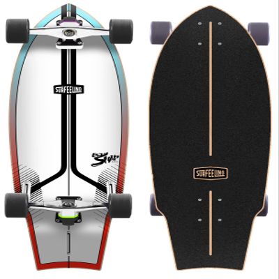 Surfeeling USA Snap Surf Style Skateboard (Red & Blue)